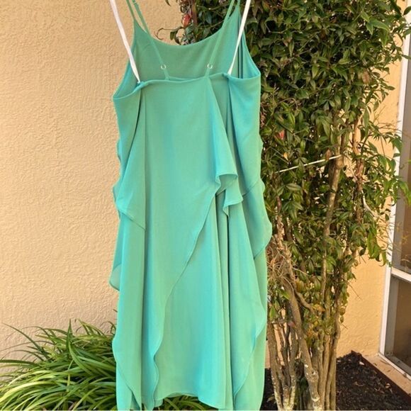 BCBGMAXAZRIA JADE LAYERED CAMI RUFFLED TOP DRESS L NWT - Picture 4 of 16